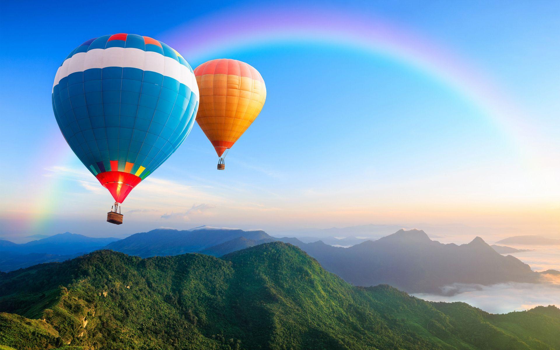 Hot air balloons over mountain, No Ordinary Hope